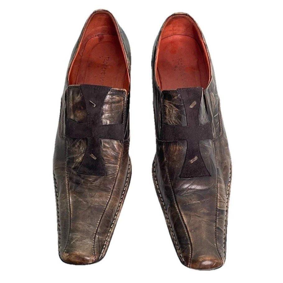 Robert Wayne Embossed Western Loafers / Cuban Heel Dress Shoes Mens Robert Wayne Boot -Loafers - Size 7 Cross Dress Shoes  main image 4