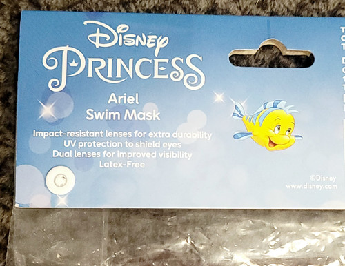 DISNEY Princesa Ariel LA SIRENITA Máscara de Natación Rosa Aqua Gafas de Natación - Imagen 8 de 8