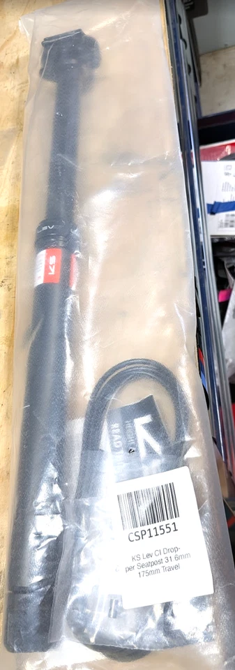 Tija de sillín KS LEV Ci carbono 31,6x490 mm cuentagotas remoto viaje 175 mm Foto 2 de 4
