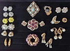 Vintage Designer Estate Costume Jewelry Lot Coro Laguna Napier Monet 1/20 14KGF