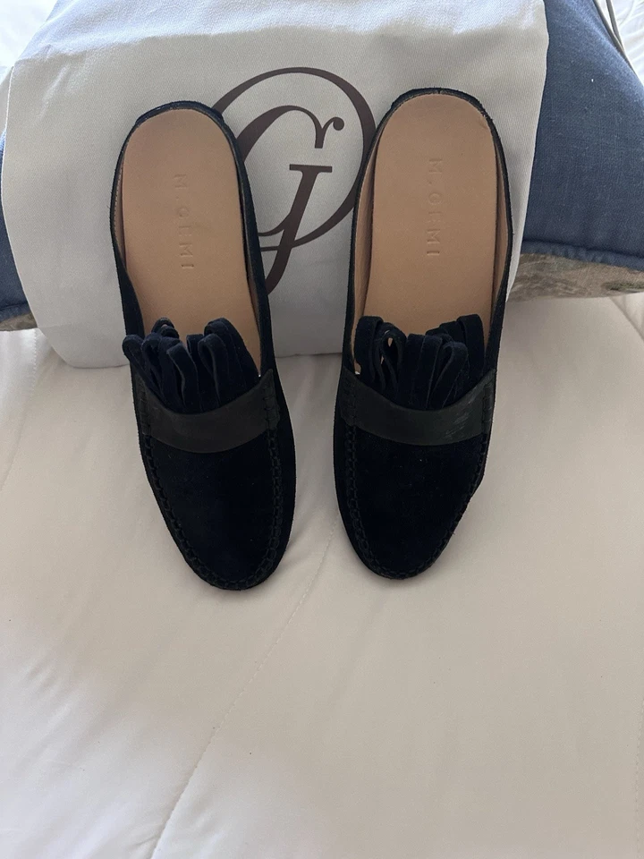 MGemi Felize Fringe Suede Mules - Size 38 US Size 7.5 - like new - Image 4 of 4