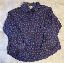 Vintage 80s L.L.Bean Floral Button Shirt Cottagecore Women’s Sz 20 Made In USA