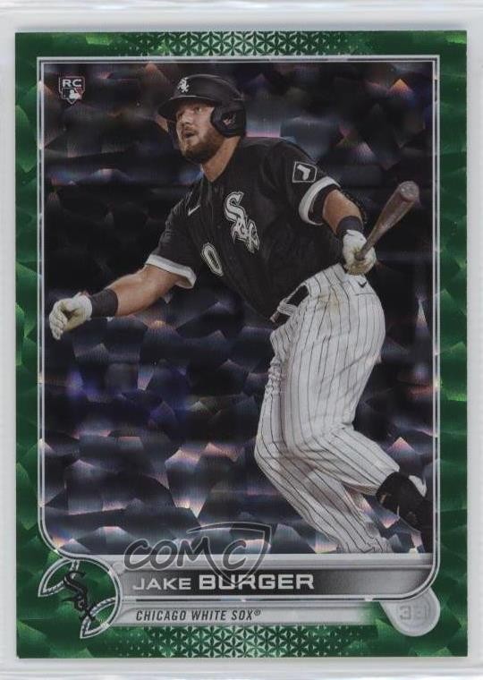 2022 Topps Series 1 Green Foil 494/499 Jake Burger #186 Rookie RC w5p