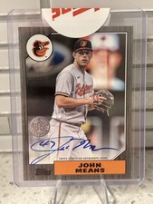 2022 Topps Series 1 - 1987 Topps Baseball Autographs John Means #87BA-JME Black