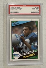 1984 Topps Curt Warner Rookie Card PSA 8 - RC # 198