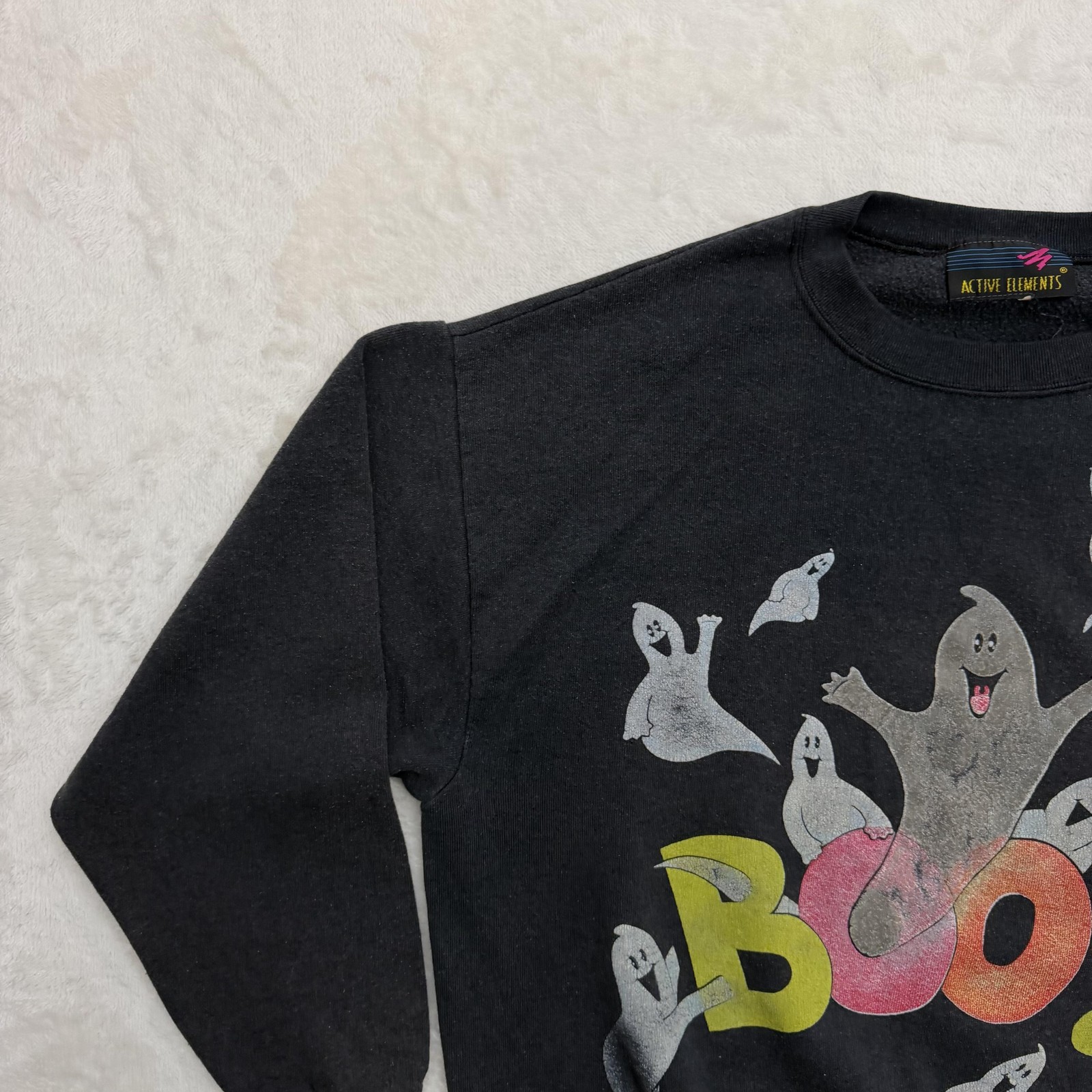 Vintage Active Elements Boo Ghost Sweatshirt Mens… - image 6