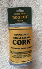 Trader Joe Dog Toy with Squeaker Con Of Corn New With Tag Limited Edition