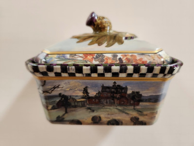 Mackenzie-Childs Porcelain Trinket Box 1991 Rare 2nd Edition