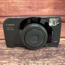 Canon Sure Shot Zoom Max 35mm Point Shoot Auto Focus Film Camera Black