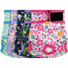 5 Pack Reusable Diapers for Doggie, Highly Absorbent Dog Diapers Female for P...