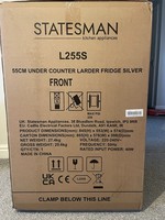 Statesman L255S 113 Litre 55cm Under Counter Fridge - Silver 34643