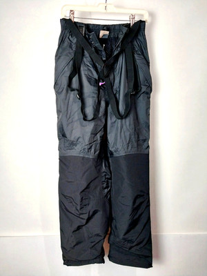 EMS Eastern Mountain Sports Black Nylon Goretex Ski Pants Bibs Men's Medium