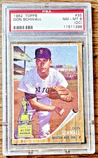 1962 Topps All-Star Rookie, Boston Red Sox Don Schwall P # 35 PSA 8 NM - MT