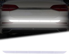 Reflective Rear Bumper Sticker Car Trunk Reflective Strips Night Silver