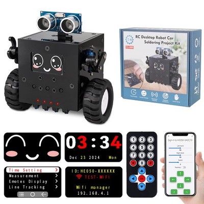 DIY Robot Car Soldering Project, ICSTATION STEM Electronics Learning Kit with...