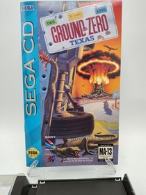 Ground Zero Texas (Sega CD, 1993) *CIB w/ Reg Card + Case Protector* VGC* Tested
