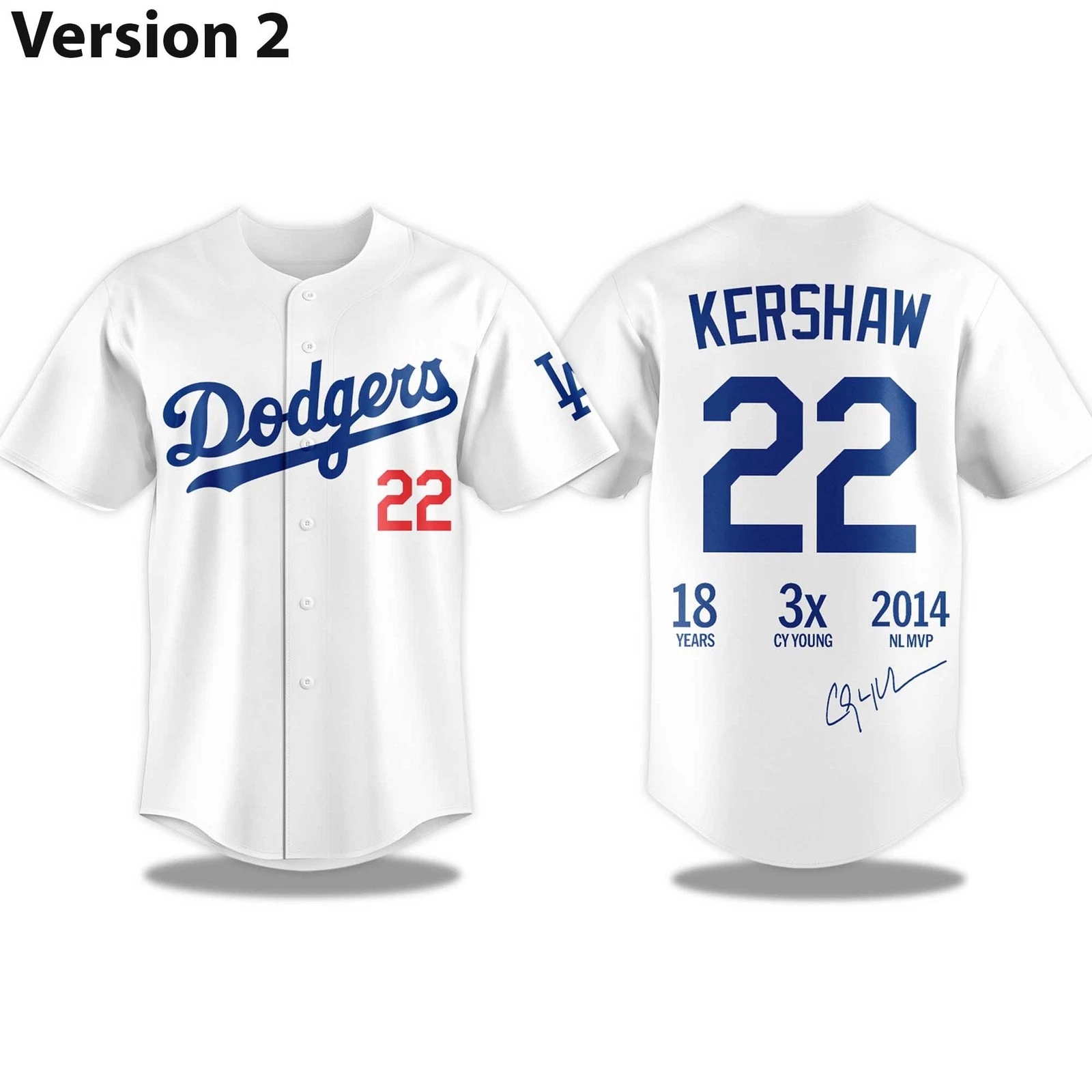 Dodgers 1Kershaw Thanks for the Memories 2025 Baseball Jersey