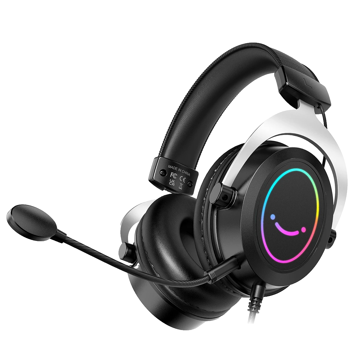 Gaming Headset with RGB, Mic, Memory Foam Pads-image