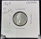 1964 10C Canadian Silver Dime - .800 silver - .0599 ASW - Sailboat - Nice