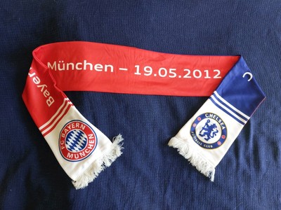 Scarf fan scarf match scarf UEFA CL final 2012 Bayern Munich vs Chelsea FC