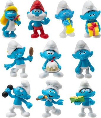 The Smurfs 40TH Anniversary Classic Figure 10 Pack - Features 2-Inch... 