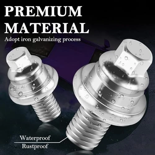 2PCS 3/8''-16 Battery Terminal Bolts,Q235 Steel Side Post Battery Bolts for  - Image 4 of 4