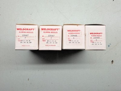 MILLER ELECTRIC WELDCRAFT No5, 6, 7 TIG Alumina Std Nozzle Lot