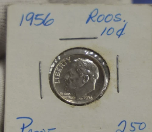 1956 US Proof Silver Roosevelt Dime..