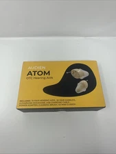 Audien Atom OTC Hearing Aid Rechargeable Premium Comfort Design w/ Charger Case