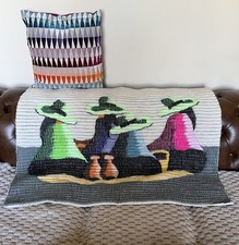 ?? VINTAGE PERUVIAN WOOL HANDWOVEN  WALL FOLK ART  HIPPY  Tapestry