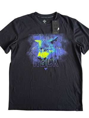 Under Armour Project Rock Mens T-Shirt Wolf Short Sleeve Heavyweight M / L / 2XL