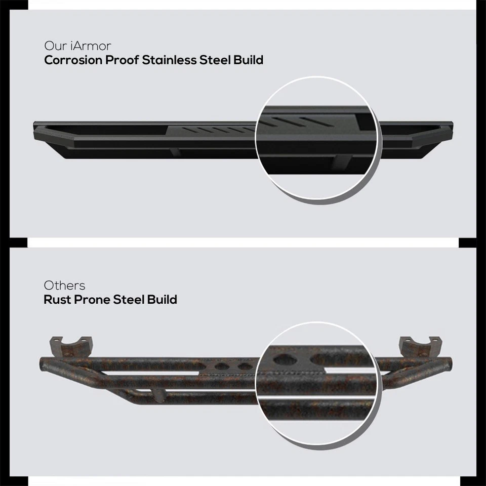 iArmor 6.5in Off-Road Style Nerf Bars Fit 99-07 Silverado Sierra Regular Cab Foto 3 de 4