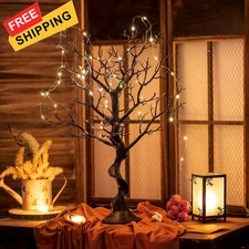 Ornament Tree Display Stand: 30” Tall Black Artificial Halloween 