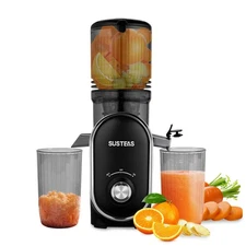 SUSTEAS Cold Press Juicer, 300W, 5.3 Large Feed Chute, 1.5L Capacity, Automat...