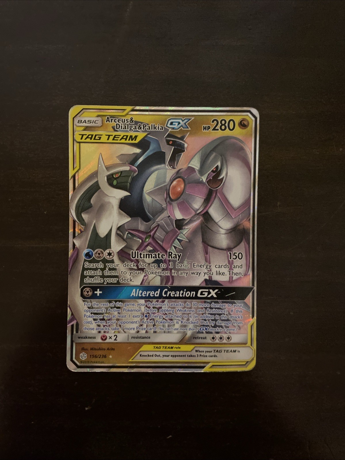 Arceus & Dialga & Palkia GX 156/236 Sm-Cosmic Eclipse Holo
