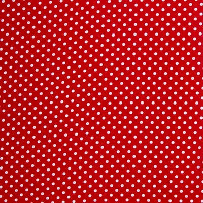 0,5m BW-Webware mit Tupfen, rot/weiß, Rotenburg, 300637, 130g/m2 (11,90 EUR/m) - Bild 1 von 3