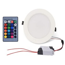 10W RGB LED Recessed Ceiling Lights Panel Downlight 16 Colors Changing Spotlight