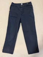 Gap Pants Womens 8 Navy Girlfriend Khaki High Rise Chino Stretch Casual
