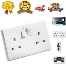 Stylish 13A Curved Edge Flush-Mounted Socket with Dual Gang Switch Functionality
