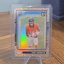 Troy Franklin 2024 Donruss Optic Fire Emoji SSP #294 Rc Denver Broncos