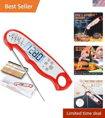 Fast and Accurate Waterproof Instant Read Thermometer for BBQ, Liquids & More