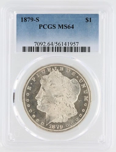 1879-S Morgan Silver Dollar PCGS MS64 S$1 San Francisco Minted No Reserve