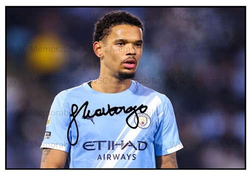 11654. Jadel Katongo Signed Pictures (A4 Prints) Manchester City Peterborough