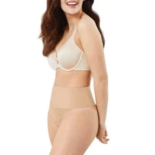 Maidenform Women's Shapewear Tame Your Tummy Lace Shaping Thong Nude Lace 3XL