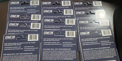 107 Game On gift card Fanduel DraftKings BetRivers Collectible