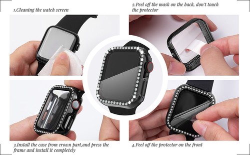 Full Glass Cover For Apple Watch Series Ultra 10 9 SE 8 7 6 5 Case 45 41 44 40mm - Picture 12 of 18