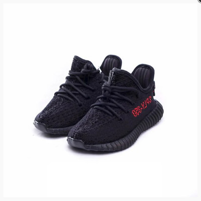 ''BRED'' NEW adidas Yeezy Boost 350 V2 INFANT Black Red KIDS Sneaker EU27 US10K