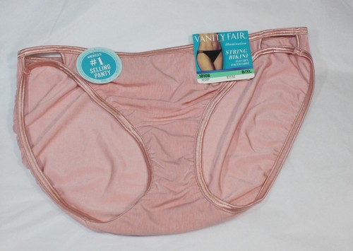 NWT set/3 VANITY FAIR ILLUMINATION STRING BIKINI 18108 TENDERNESS SOFT JADE BLUE - Foto 2 di 5