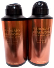 Bath Body Works MAHOGANY TEAKWOOD Men's Body Spray 2 Bottles per Order