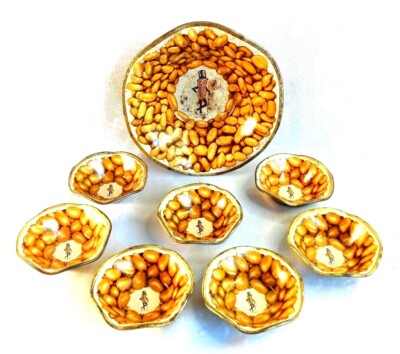 Vintage 1939 Worlds Fair Mr. Peanut Bowls ~ Set of 8